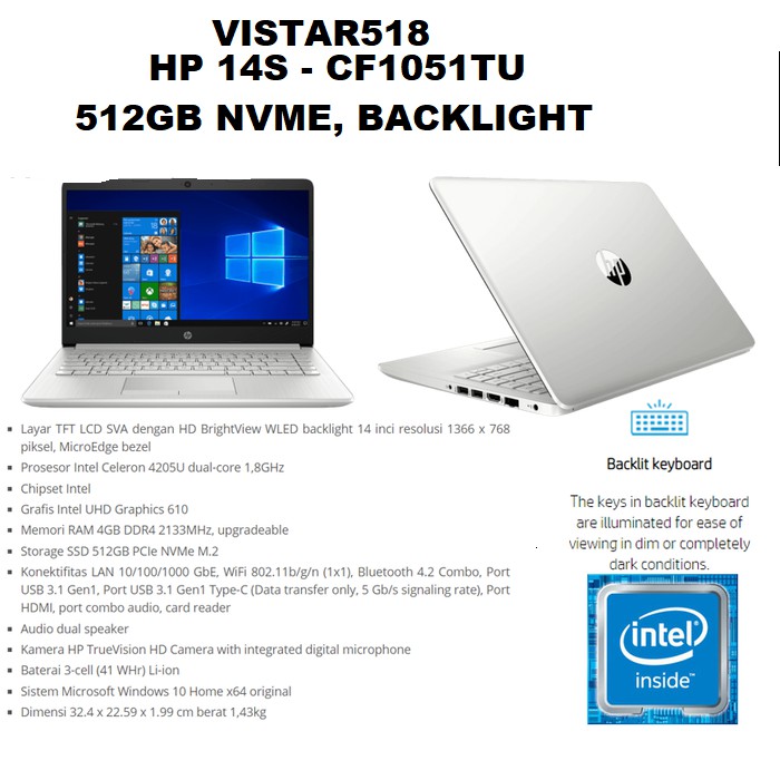 Medangolshop Laptop Hp 14s Cf1051tu N4205 Ssd 512gb Nvme 4gb 14 Intel Uhd Win10 Diskon Shopee Indonesia