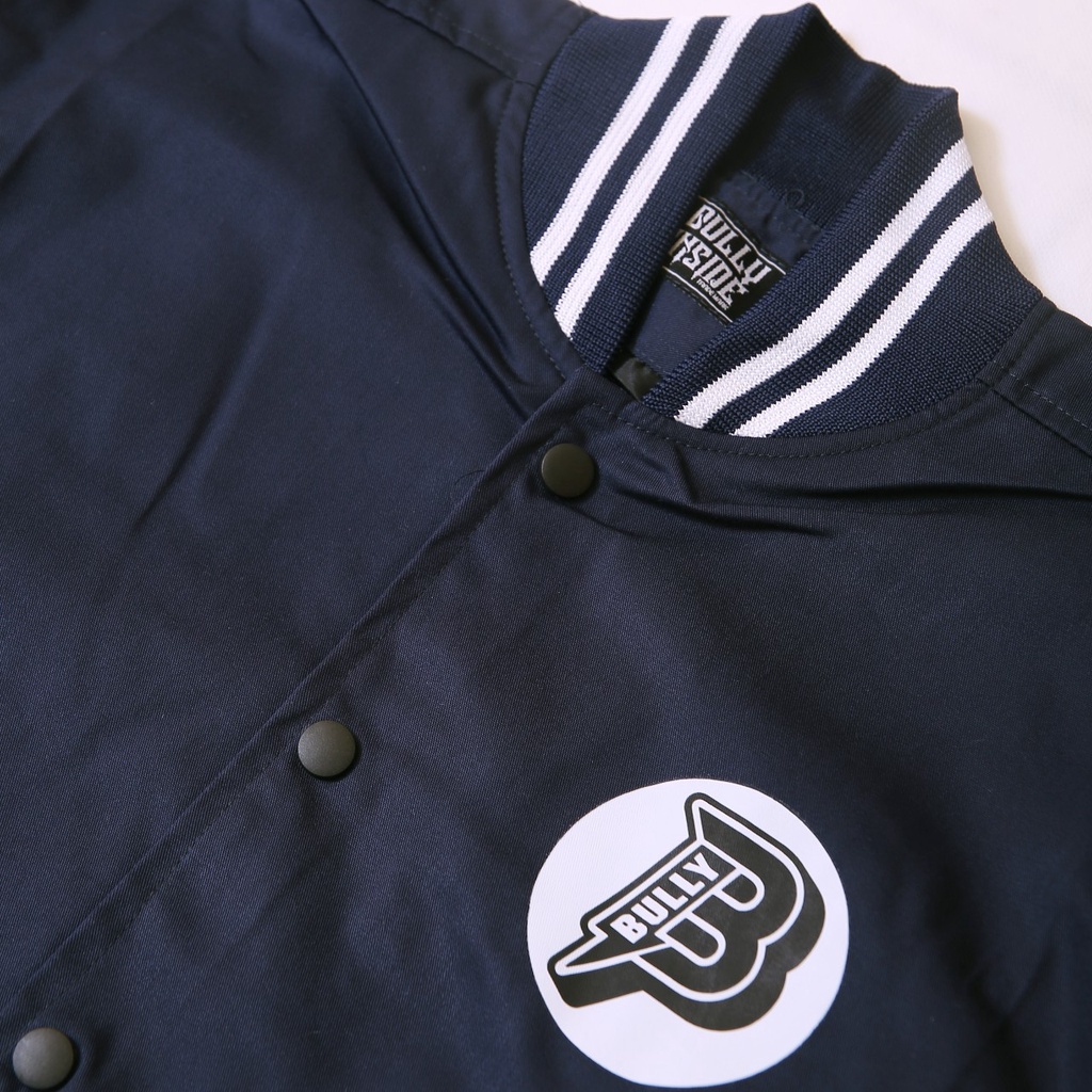 Jacket Varsity Pria B navy Bully Inside Soft Cotton Top Quality brand