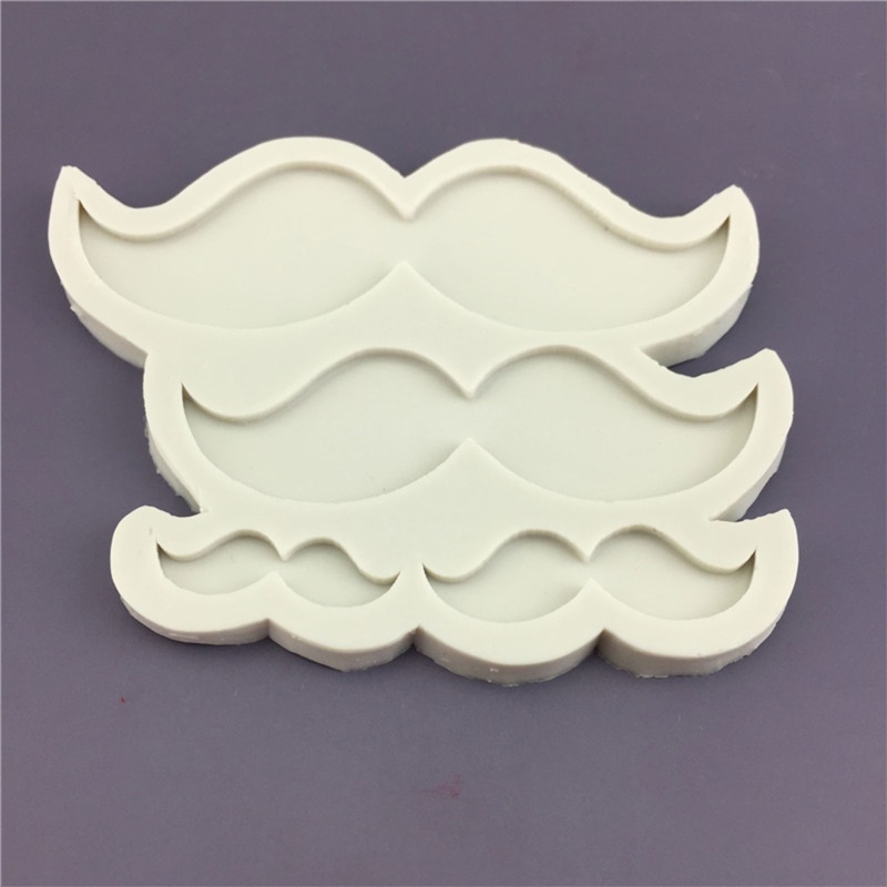 Cetakan Fondant Bentuk Kumis 3D Bahan Silikon Untuk Dekorasi Kue