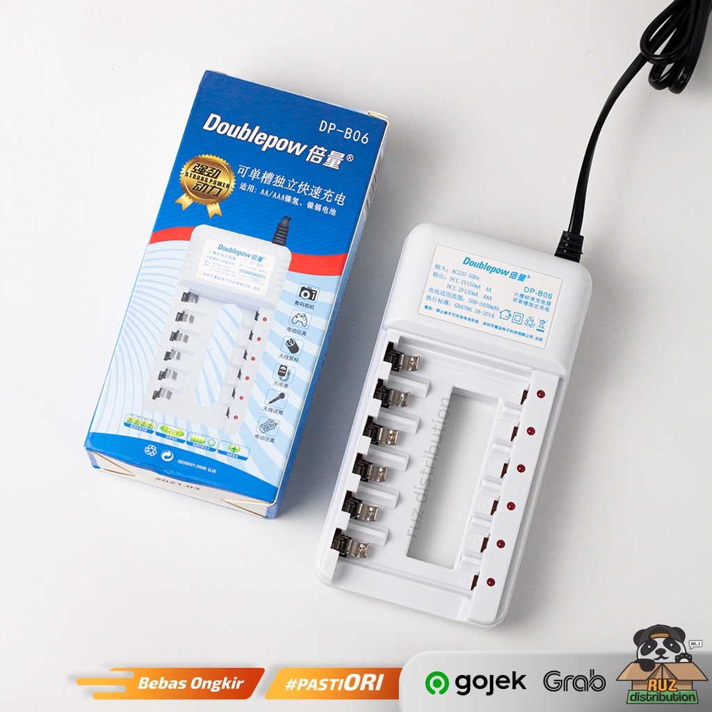 Charger Doublepow Baterai For AA/AAA - Casan Baterai Doublepow