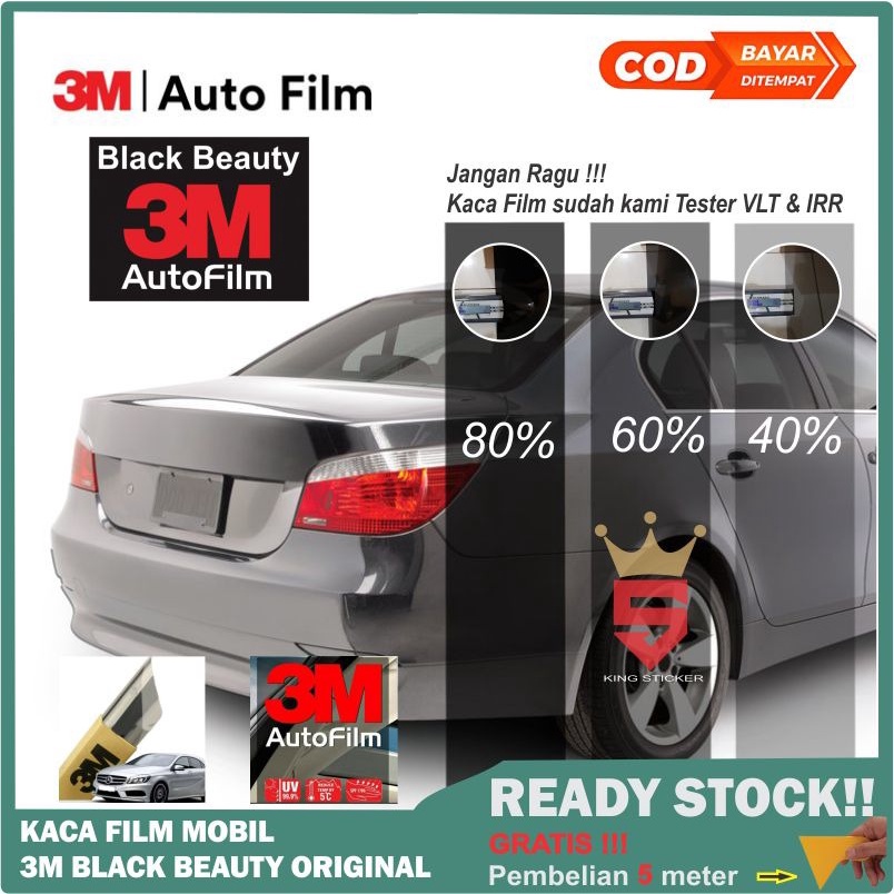 Kaca Film Mobil 3m Original Black Beauty