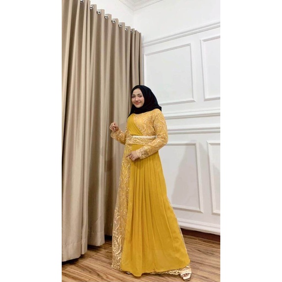 AB-(COD) PROMO AKHIR TAHUN AYLA DRESS ORIGINAL RESSY FASHION TILLE BORDIR TIMBUL MIX CERUTI BABY DOL