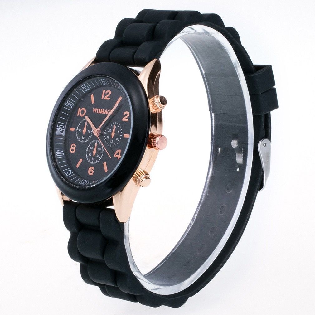 WBS Jam Tangan GENEVA 259 Wanita Pria COUPLE Analog Fashion Casual Quartz Watch Rubber GN001 / C6/C7-7