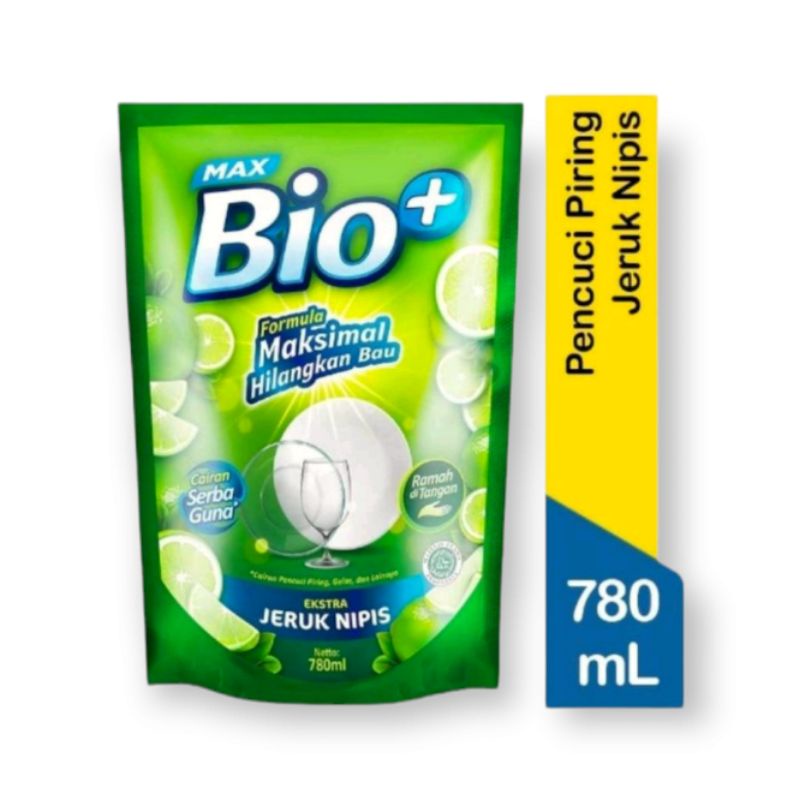 Max Bio+ Sabun Pencuci Piring Jeruk Nipis 780mL