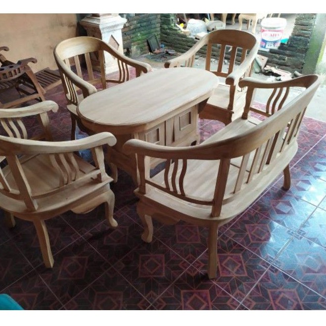 kursi tamu klasik lenong jati jepara