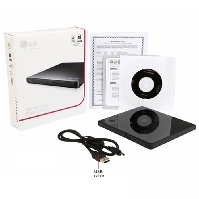 LG DVD-RW External Ultra Slim Portable DVD Writer GP65NB60