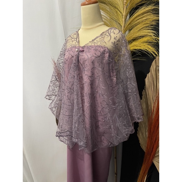 Tresia Tile outer mutiara setelan inner velvet/ baju kondangan pesta cantik