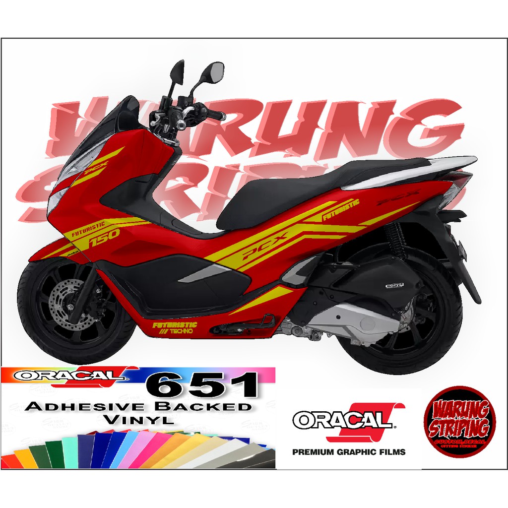 CUTTING STICKER PCX MERAH