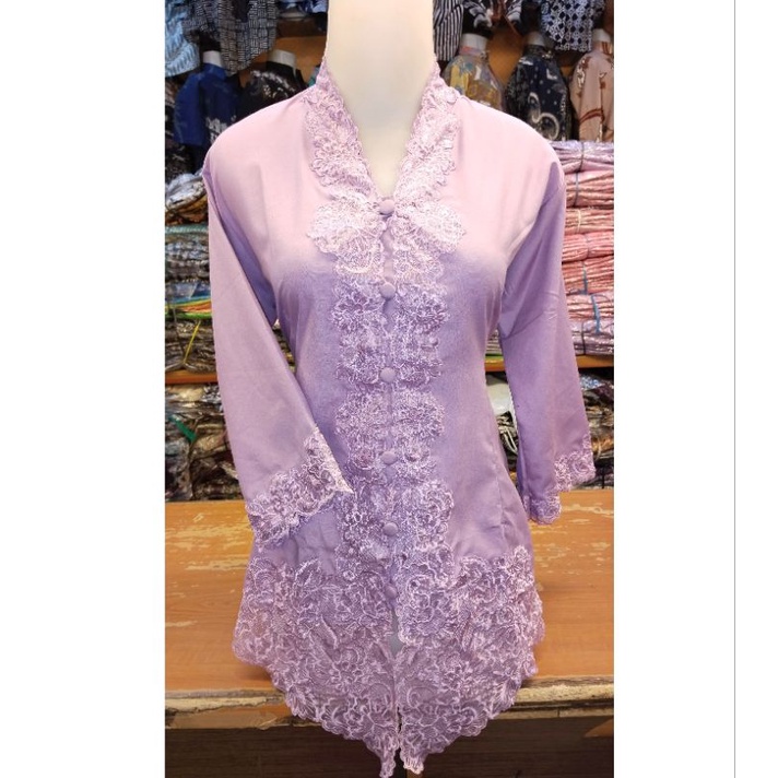 kebaya encim bordir alusan warna lilac
