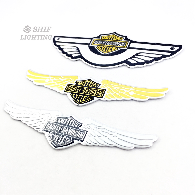 1x Sepeda Motor Harley Davidson Aluminium 1903-2003 Motor Emblem Badge Sticker Decal