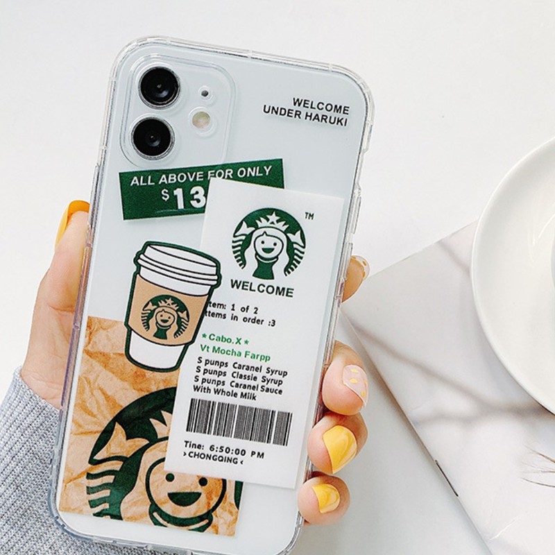 CASE MOTIF STARBUCK IPHONE 7 7 PLUS 6 6 PLUS X 11 PRO MAX 11 PRO XR 12 13 MINI SOFT PREMIUM TEBAL-3