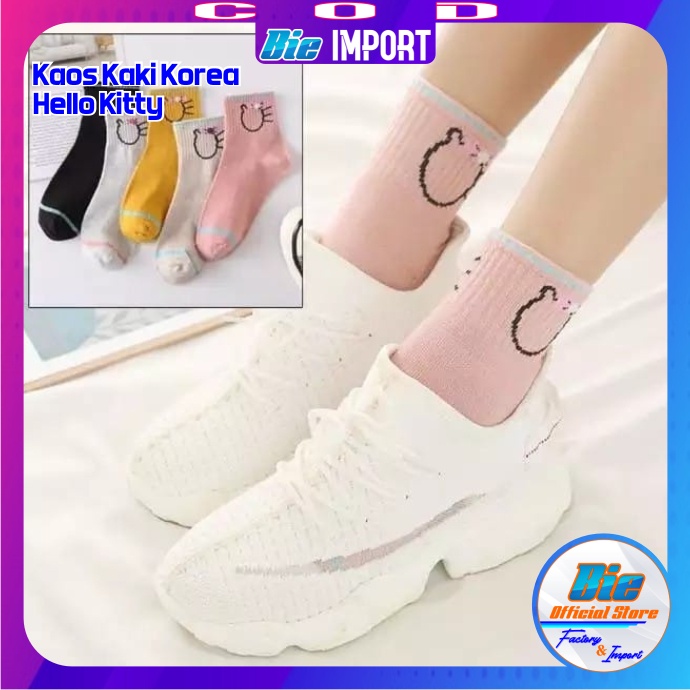 Kaos Kaki Korea Wanita Motif Hello Kitty Impor Best Seller