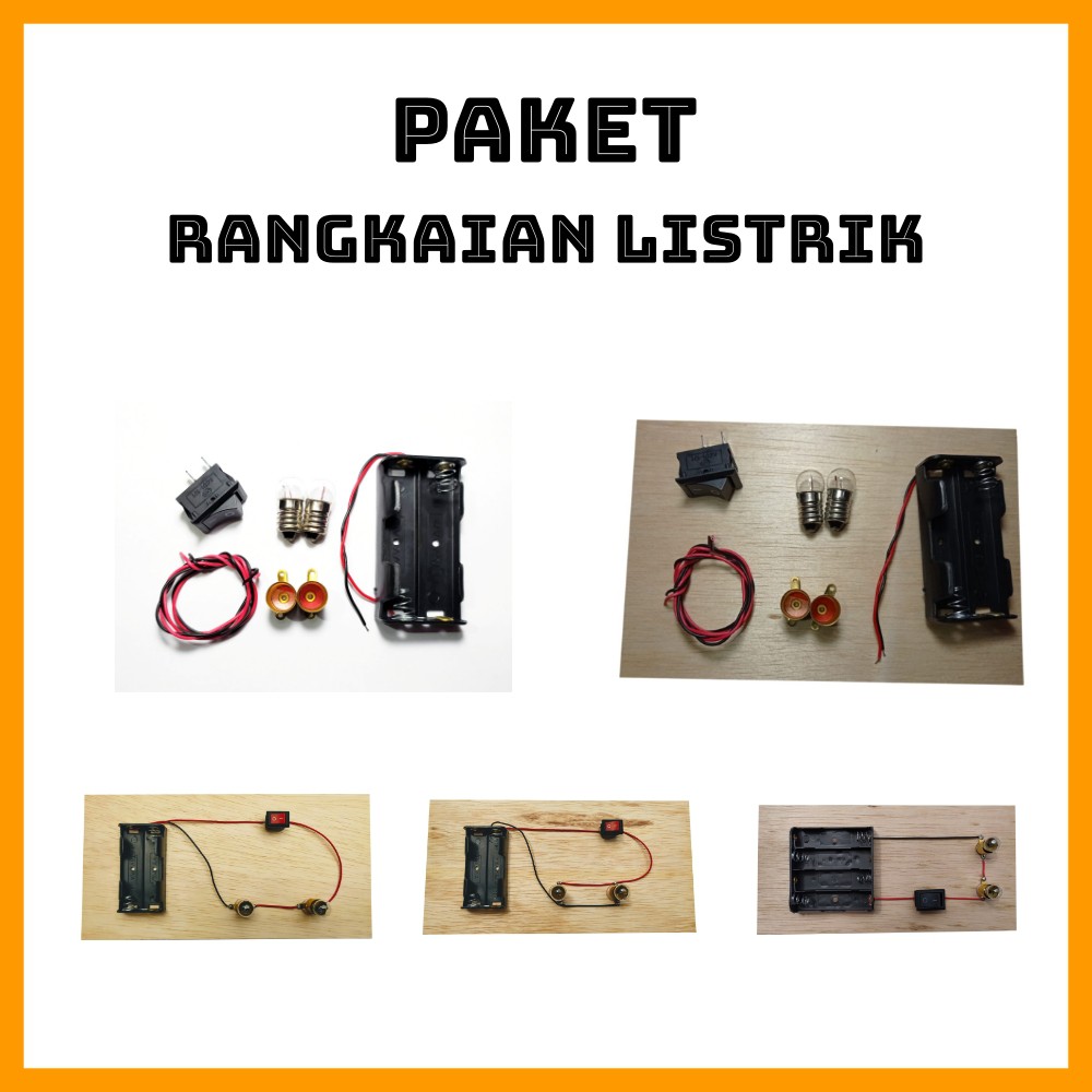 Paket Rangkaian  Listrik  untuk Praktek  SD  kelas  6  Shopee 