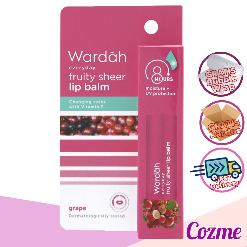 WARDAH Fruity Sheer Lip Balm Grape 4gr