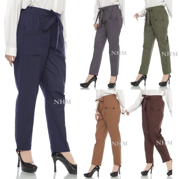 Celana cargo wanita panjang- cargo pants- celana jumbo panjang