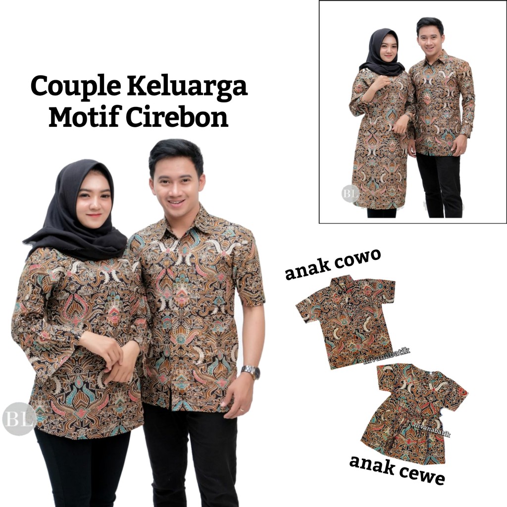 NIVANA BATIK  Couple  Batik  Keluarga Ayah Ibu Anak Motif 