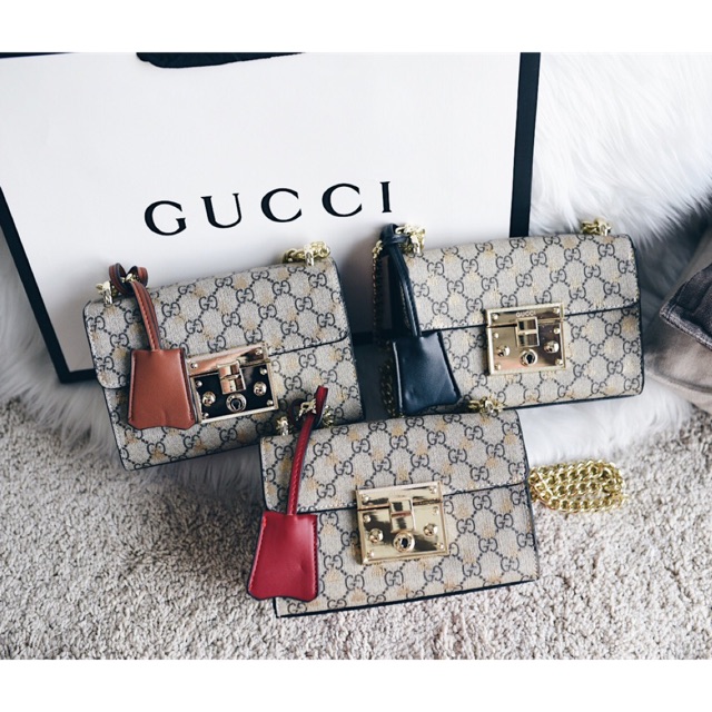 Gucci padlock small GG bess shoulder