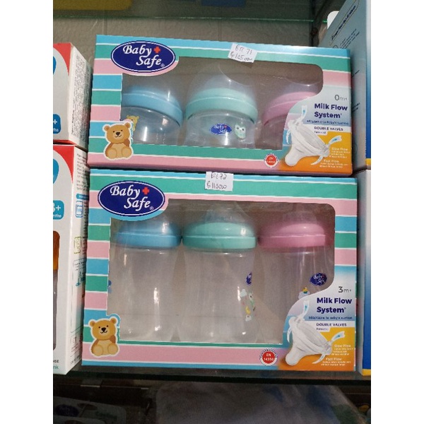 Botol Susu Babysafe 3pcs Wide Neck