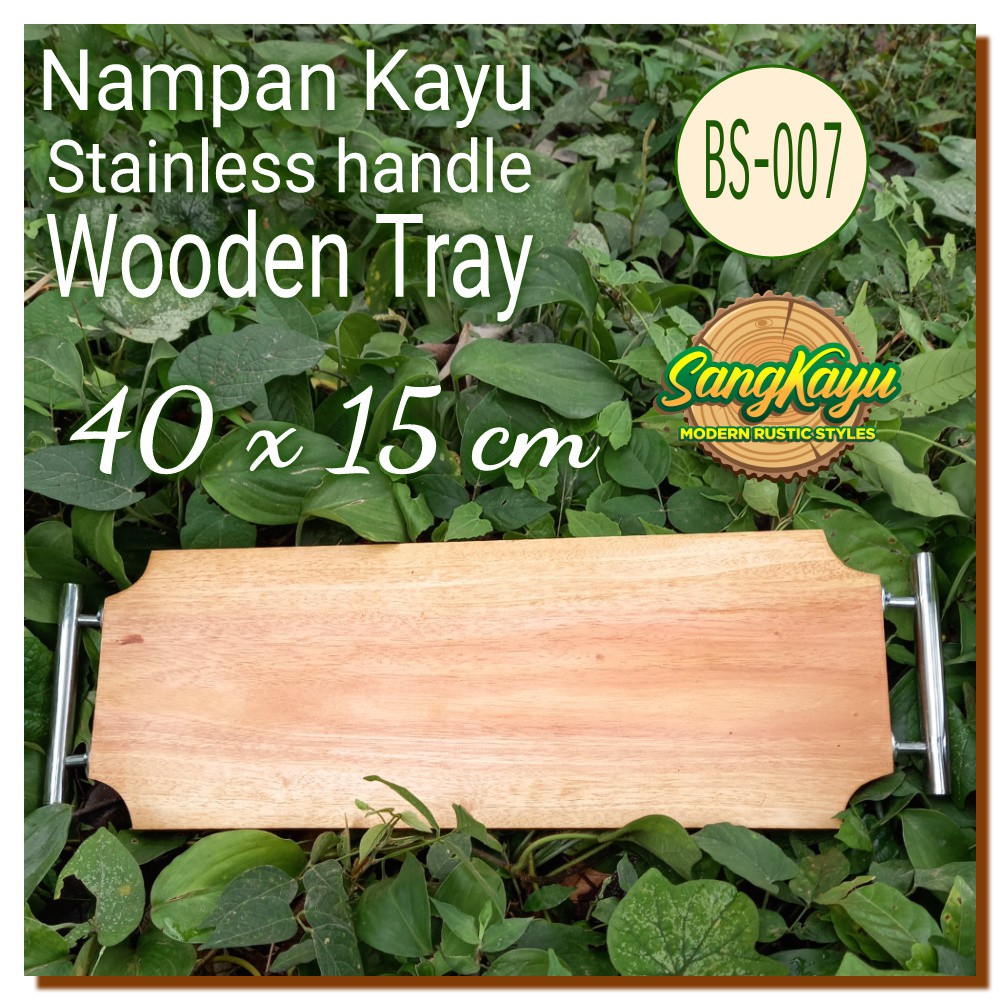 Nampan nampan kayu 40x15cm BS-007 Wooden Tray nampan saji serving tray