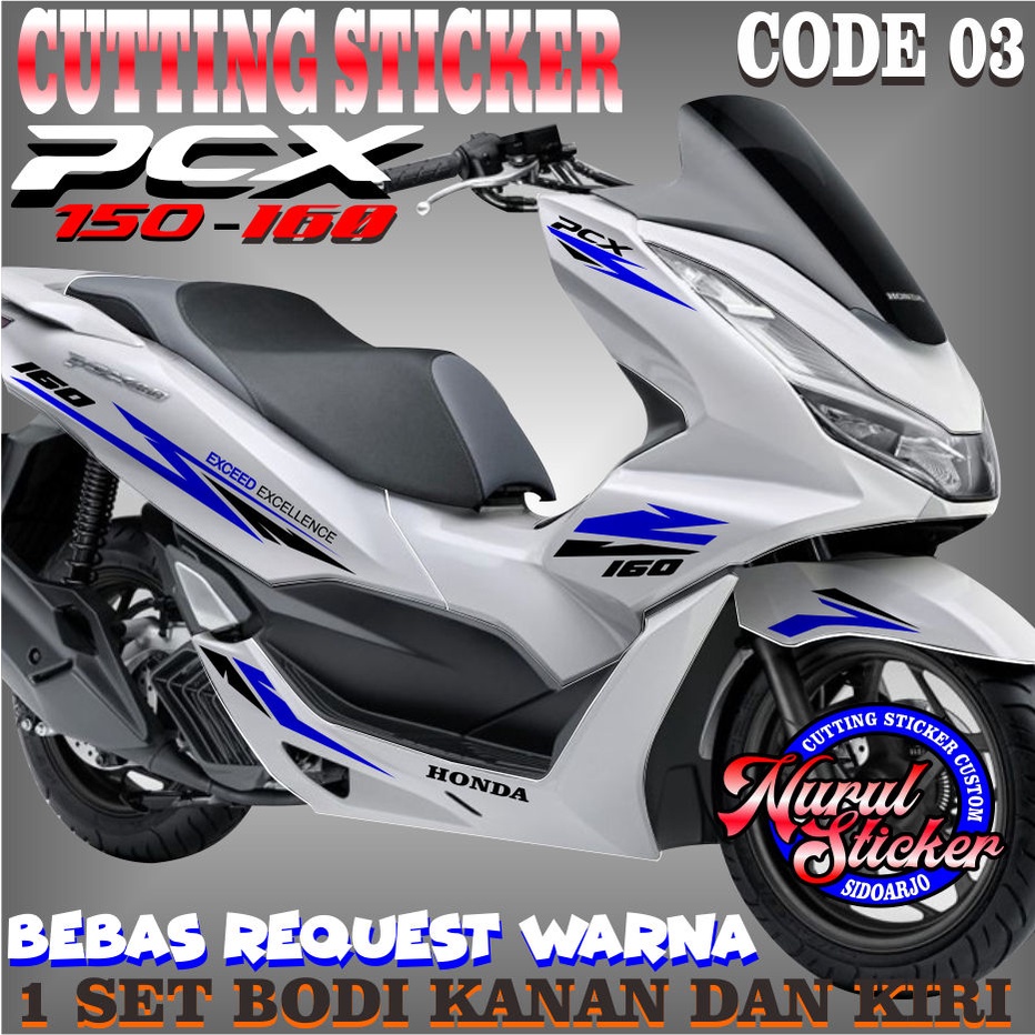 cutting sticker motor honda pcx 160