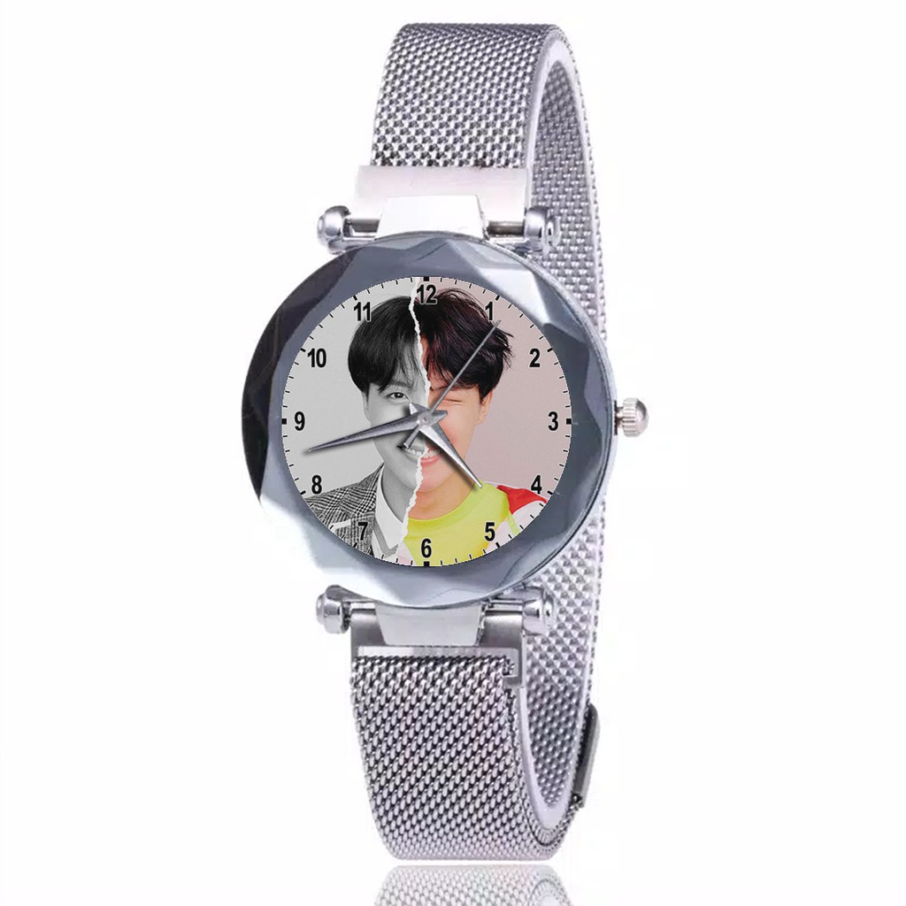 Jam Tangan Wanita Custom - KPOP BTS {J-HOPE} Free Box &amp; Batre Cadangan