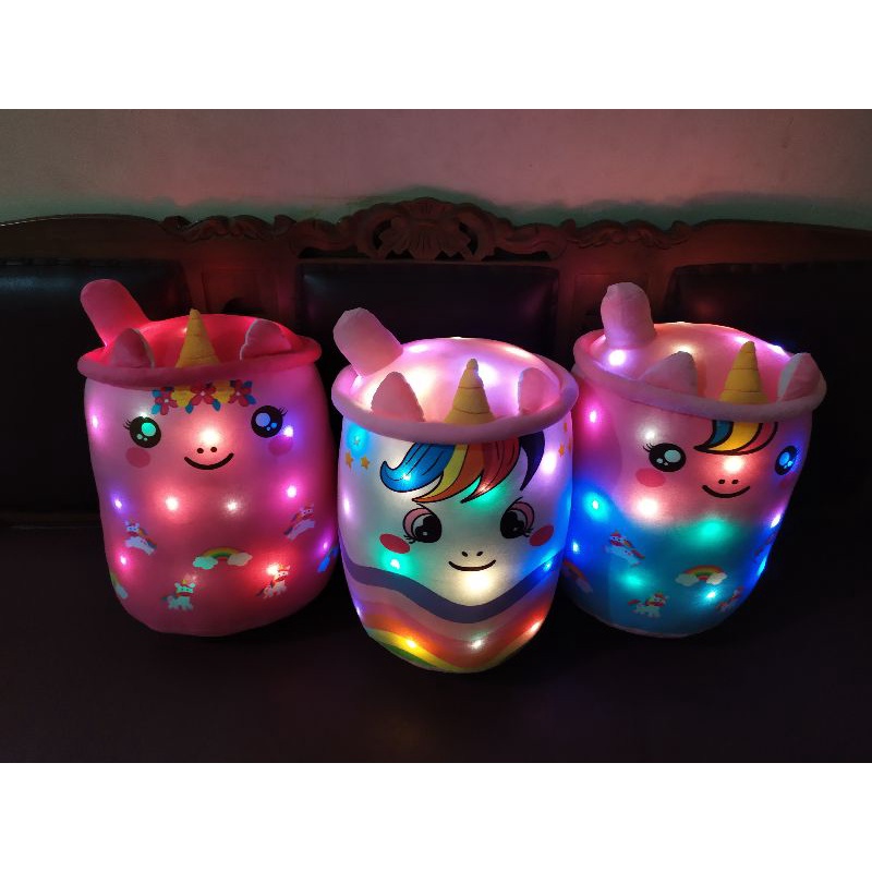 Boneka boba unicorn / boneka boba unicorn LED /boneka boba unicorn LED jumbo / boneka boba LED / bon