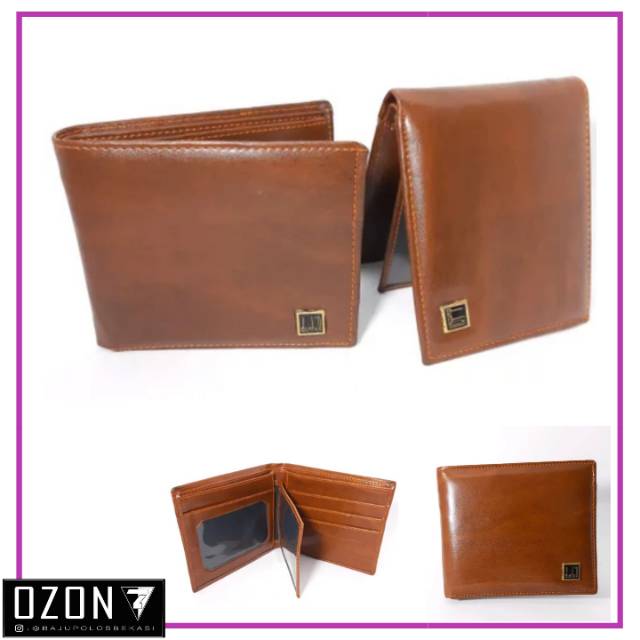 Dompet Kulit Pria Dompet Pendek Pria Wanita Dompet Kartu Warna Coklat Tua Card Holder Dompet Import