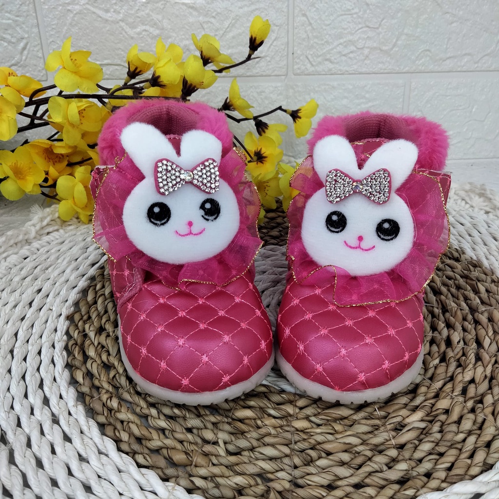 SEPATU PESTA LUCU BONEKA CHANNEL ANAK USIA 1 2 3 TAHUN FA26