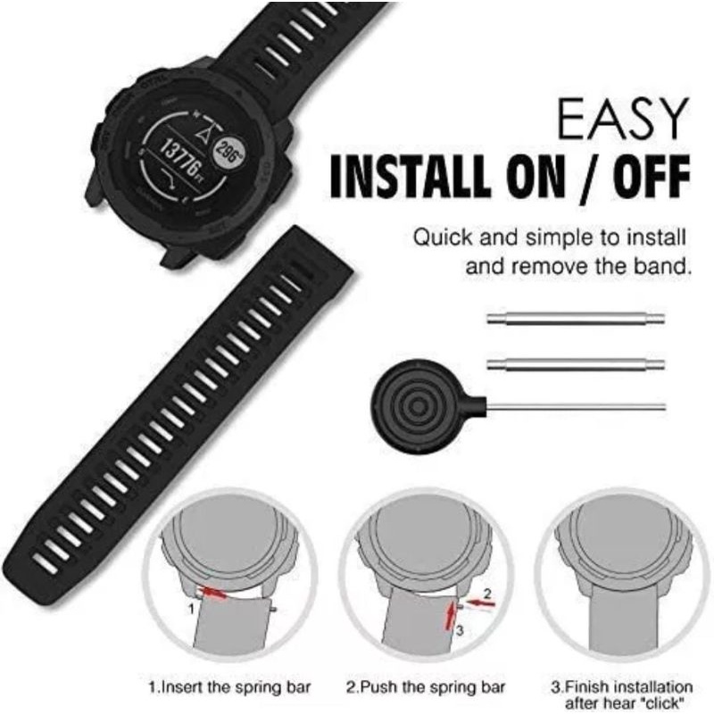 Strap Tali Jam tangan silikon rubber GARMIN INSTINCT Tactical 22mm