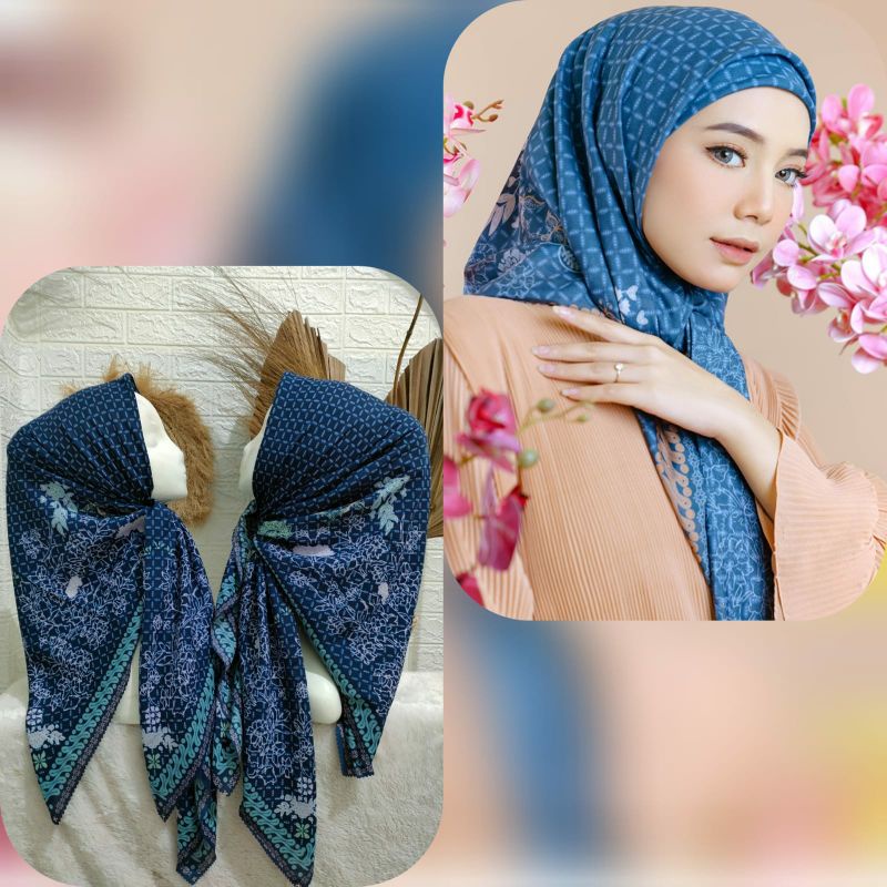 Hijab motif halwa / hijab segiempat