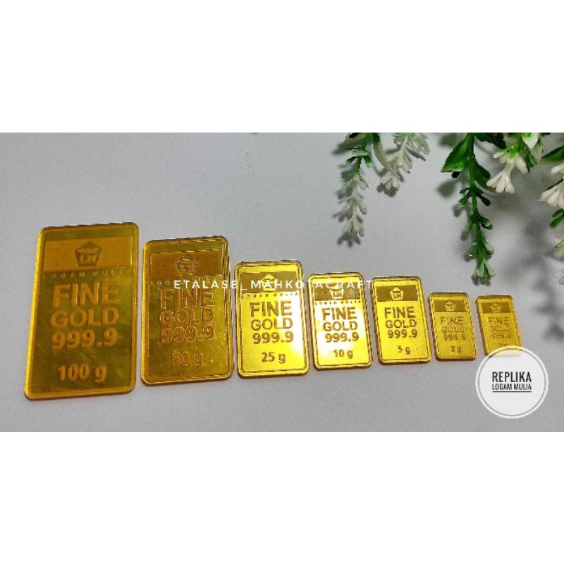 1 pcs Replika logam mulia / emas batangan