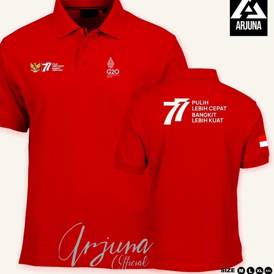 {Kgn31au22d} POLOSHIRT / KAOS POLO DIRGAHAYU HUT RI KE 77 V3 KAOS 17 AGUSTUS INDONESIA/  INDONESIA  