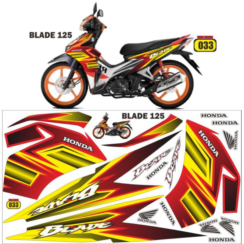 striping sticker BLADE 125 VARIASI 1 grafis