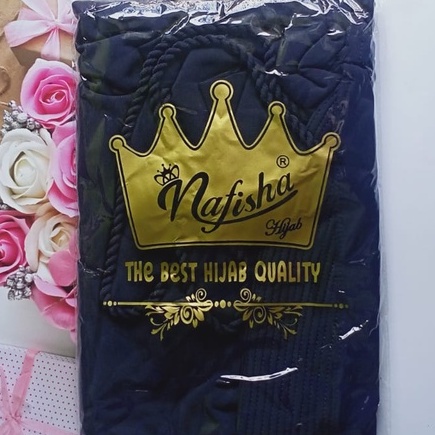 Jilbab Instan Bergo pad Tali Kepang By Nafisha Hijab-NAVY