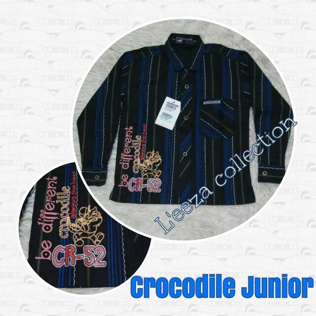 Kemeja CROCODILE JUNIOR - Hitam salur