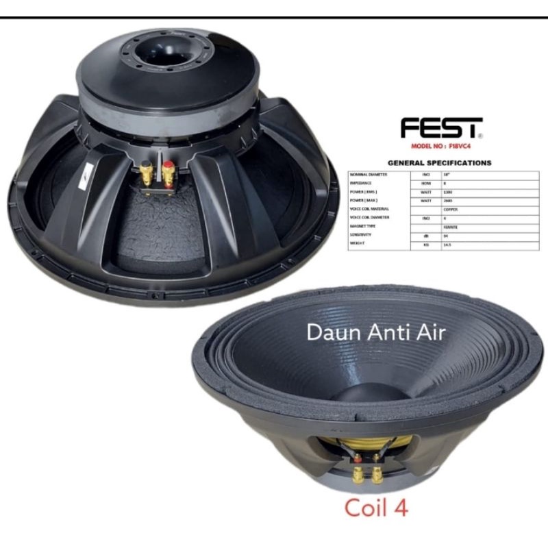 component speaker FEST F18VC4 speaker 18inch
