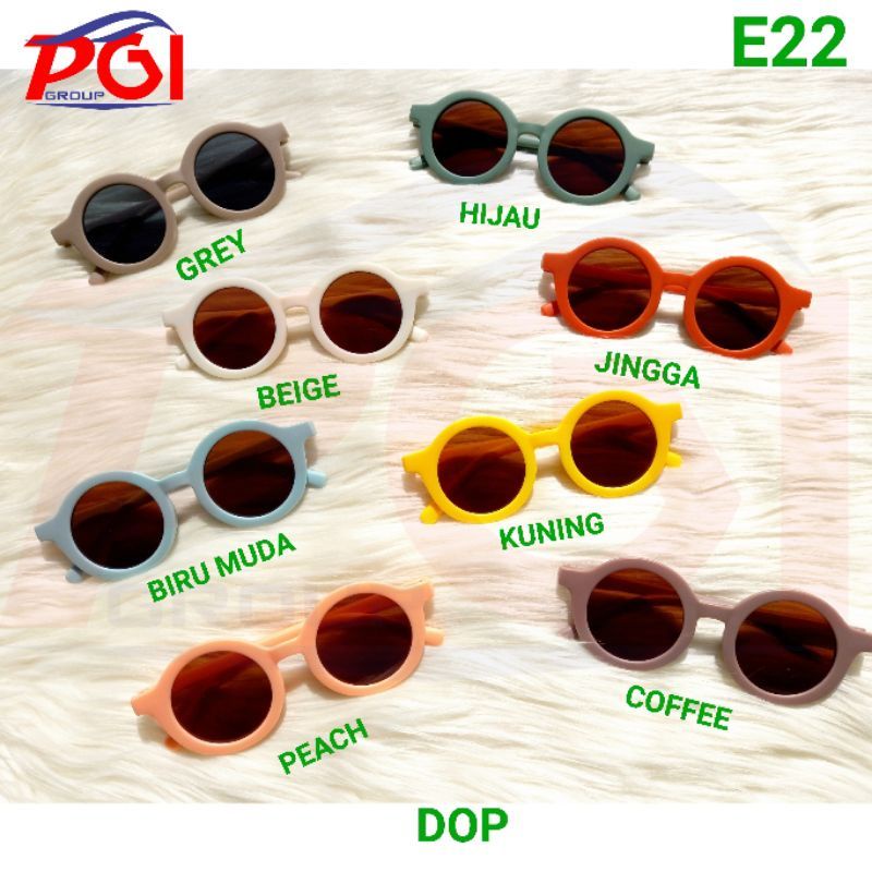 COD 【Boboho Boboho Boboho】 <MGS> Kacamata Anak Boboho Frame Bulat || E022-2