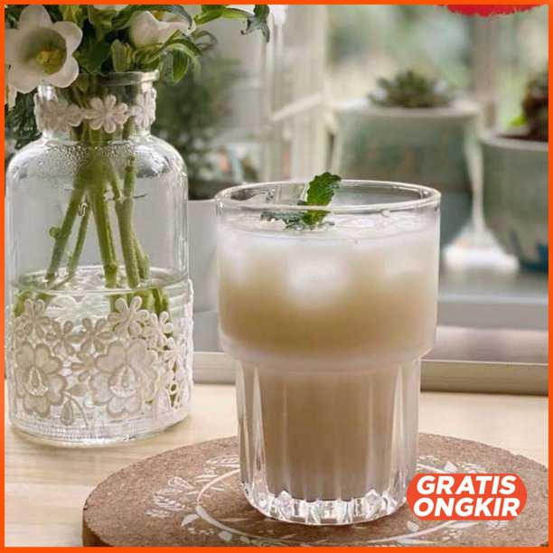 Gelas Unik Kopi Teh Minuman Borosilicate Glass 320ml - 2011ZJ