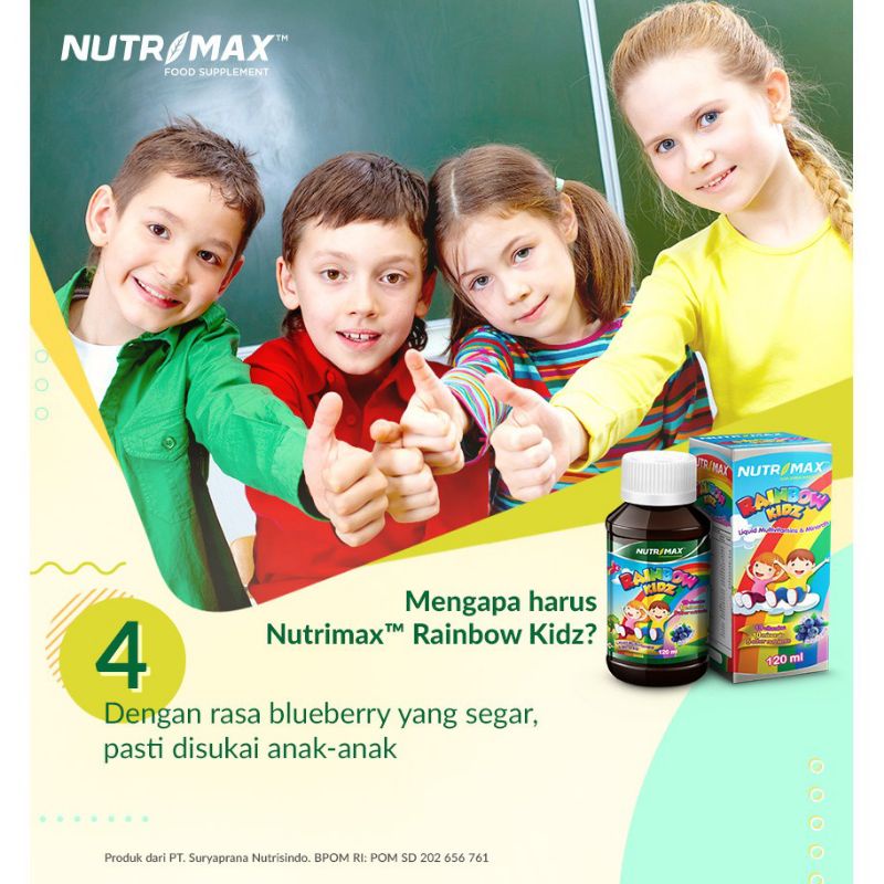 NUTRIMAX RAINBOW KIDZ 240 ML DAN 120 ML || MULTIVITAMIN MULTI VITAMIN