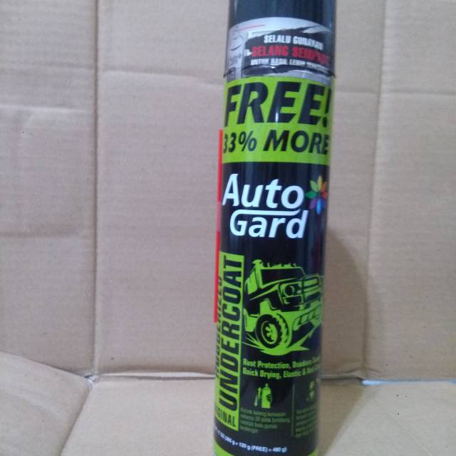 Autogard Premium Undercoat Rubberized Flinkote Anti Karat Hitam Original 480gr