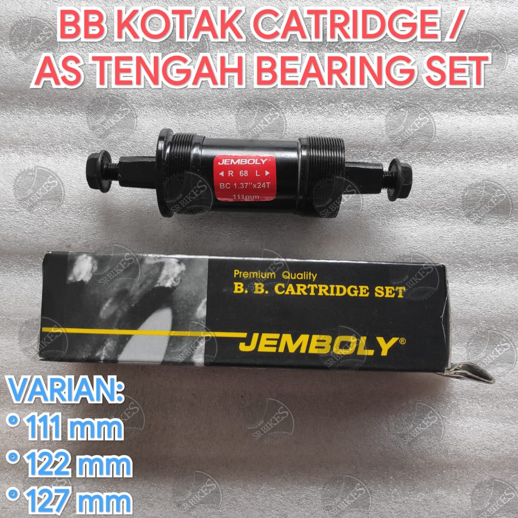 Bottom Bracket BB Catridge Bearing BB Kotak Sepeda 110.5 111 122 127 mm. ARAYA / JEMBOLY