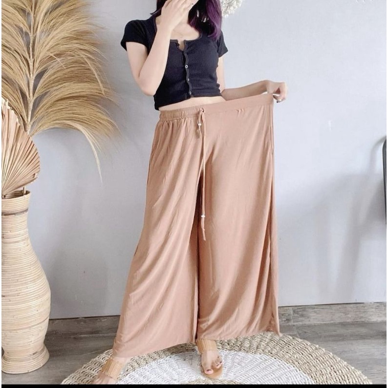 (BISA COD) Celana Panjang Kulot Wanita /Daily Kulot Umbrella Jumbo bahan moscrepe