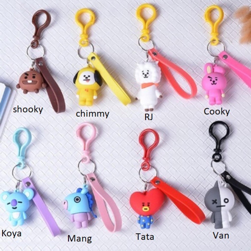 [G016] Gantungan Kunci Ganci BT21 KPOP Boneka Cute Karakter BTS Keychian Cartoon Aksesoris Tas Kunci