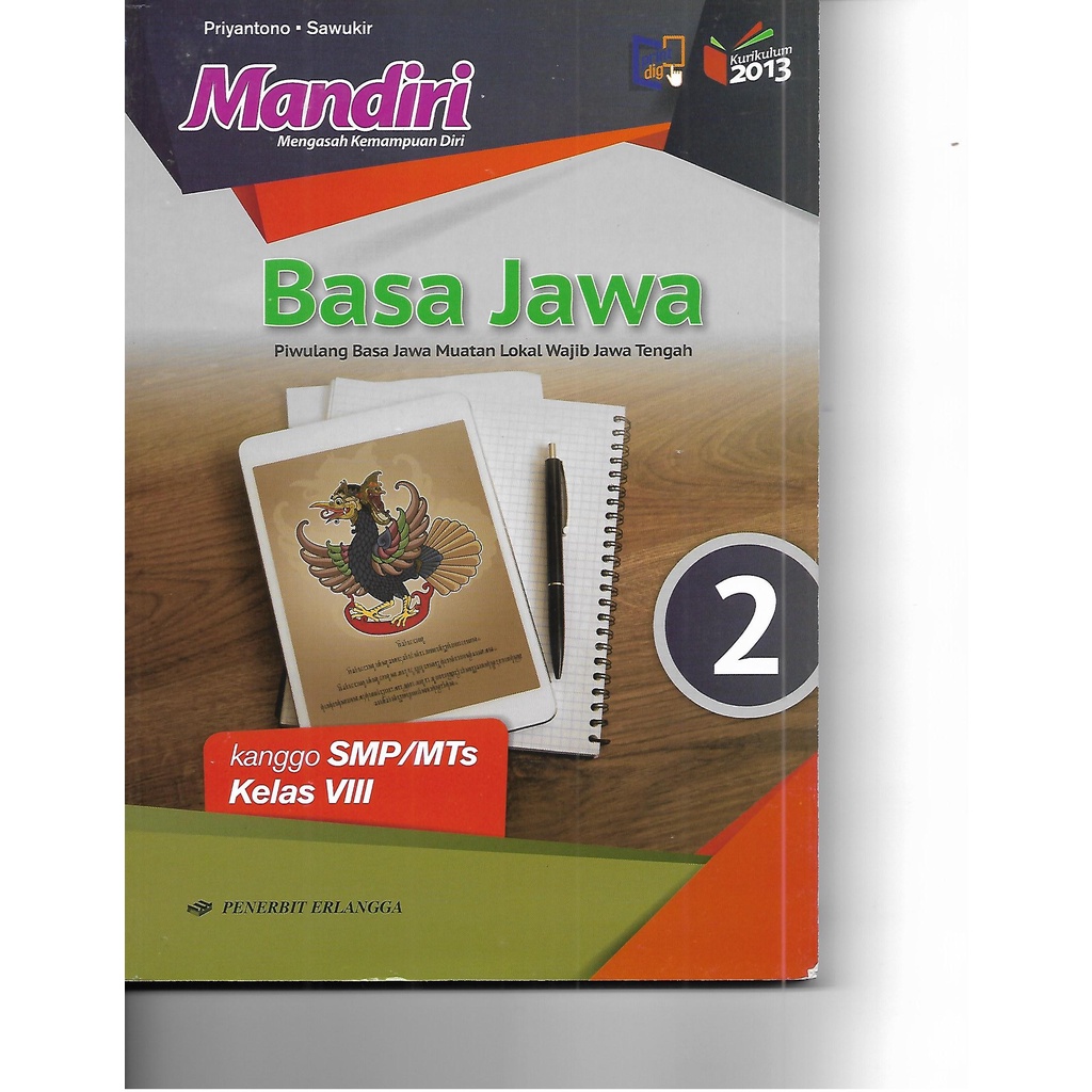 Buku Mandiri Basa Jawa SMP Kelas 8 - Penerbit Erlangga - 100% ORI