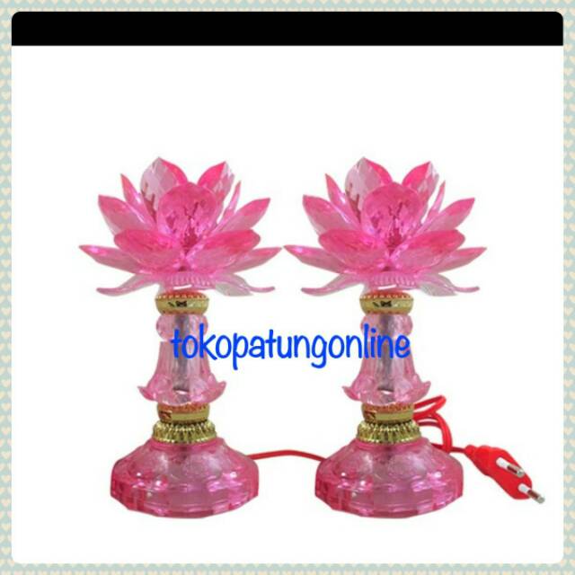 Lampu sembahyang LED teratai Pink