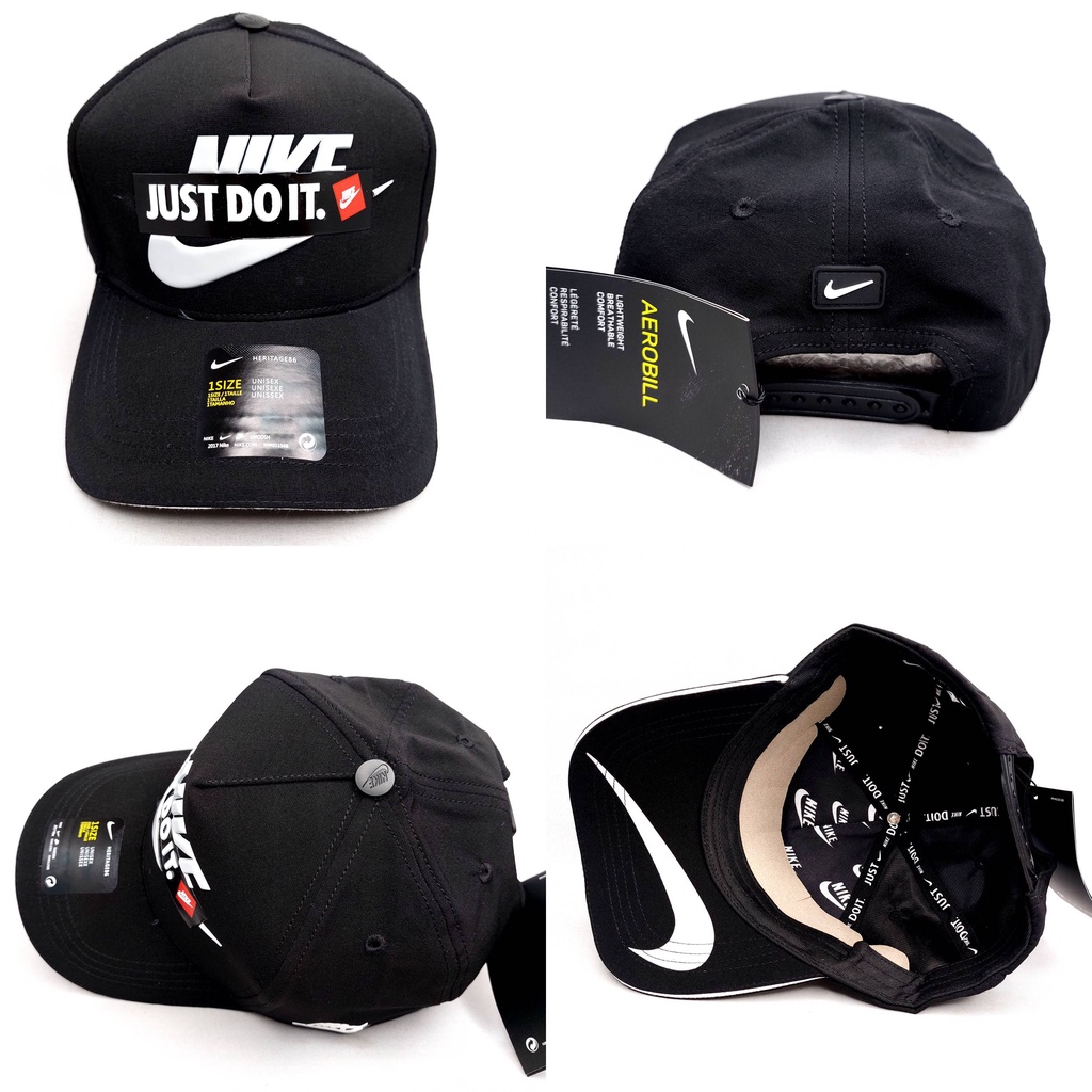 TOPI SNAPBACK MELENGKUNG NIKE JUST DO IT HITAM