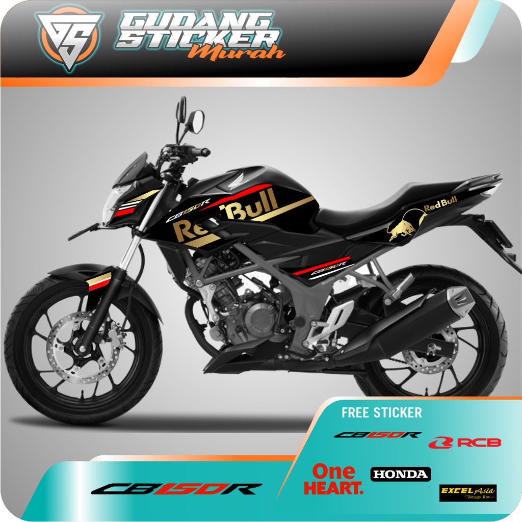 STRIPPING CB150R STREETFIRE NEW EDISI REDBULL AKSESORIS SEPEDA MOTOR