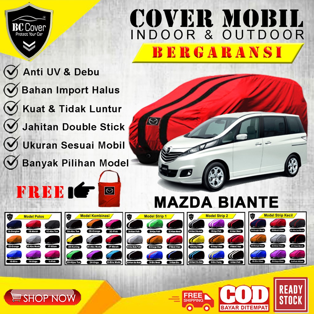 Body Cover Mobil MAZDA BIANTE / Sarung Mazda Biante Selimut Pelindung Jas Penutup Mantol Kerudung Tutup Mantel Mobil Biante Outdoor