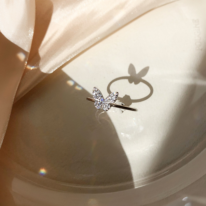 Cincin Butterfly Adjustable Gaya Korea Untuk Wanita