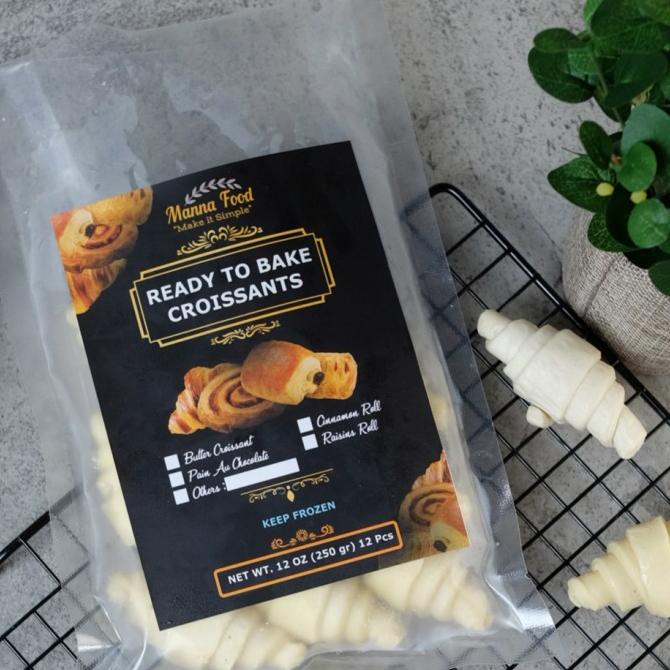 

Ready stock] FROZEN BUTTER CROISSANT / Croissant Beku isi 12 gosend grab BANDUNG